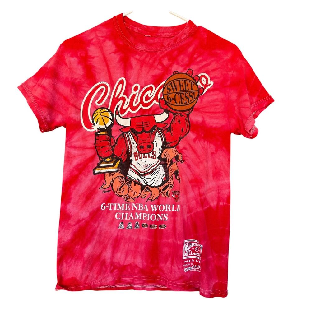 Chicago Bulls‎ Shirt Mens Small Tie Dye NBA Basketball 6-Time Champions Graphic